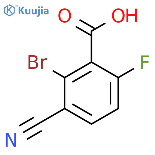 2-Bromo-3-cyano-6-fluorobenzoic acid structure