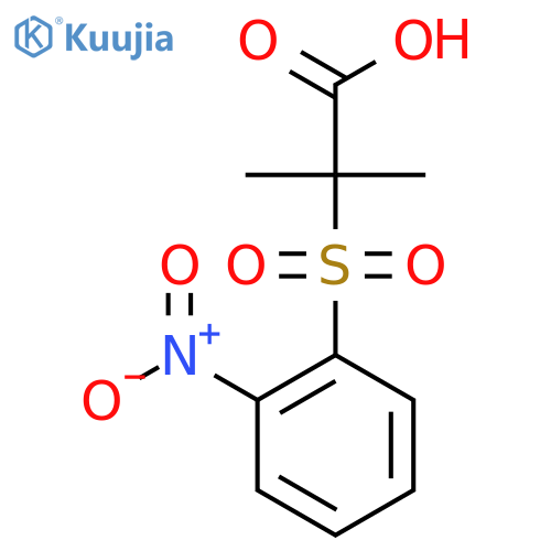 2-Methyl-2-(2-nitrobenzene)sulfonylpropanoic Acid structure