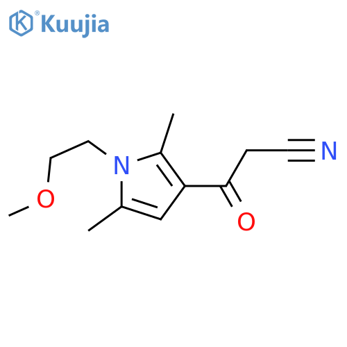 3-[1-(2-Methoxy-ethyl)-2,5-dimethyl-1H-pyrrol-3-yl]-3-oxo-propionitrile structure