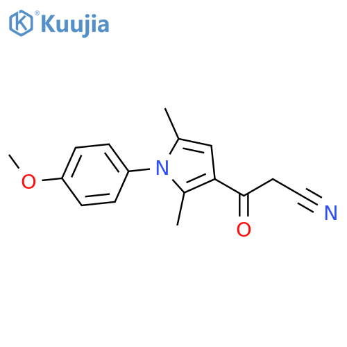 3-[1-(4-Methoxy-phenyl)-2,5-dimethyl-1H-pyrrol-3-yl]-3-oxo-propionitrile structure