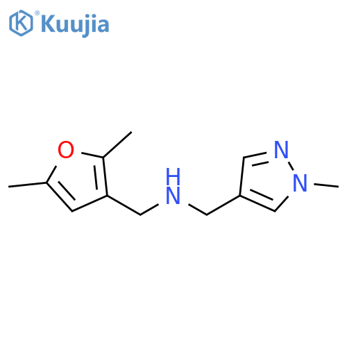 (2,5-Dimethyl-furan-3-ylmethyl)-(1-methyl-1H-pyrazol-4-ylmethyl)-amine structure