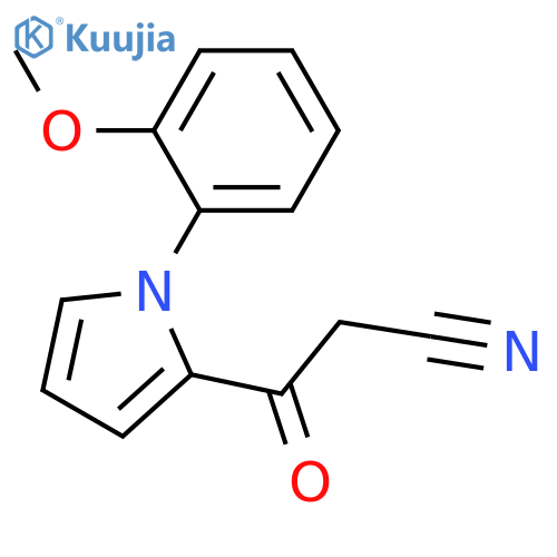 3-[1-(2-Methoxy-phenyl)-1H-pyrrol-2-yl]-3-oxo-propionitrile structure