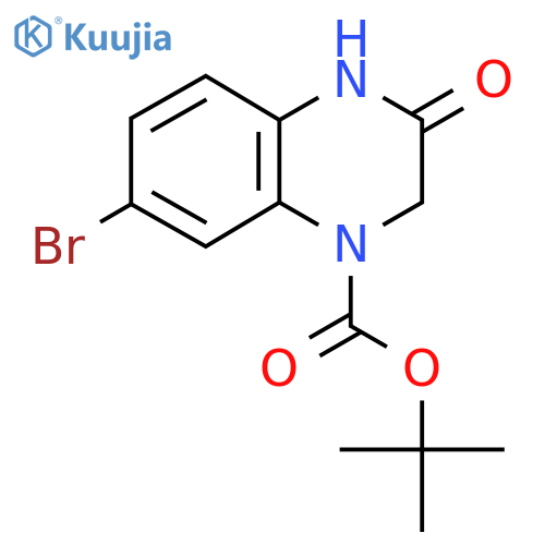 tert-Butyl 7-bromo-3-oxo-3,4-dihydroquinoxaline-1(2H)-carboxylate structure