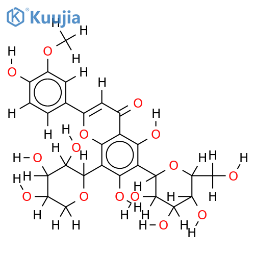 6-C-beta-D-glucopyranosyl-8-C-beta-D-xylopyranosylchrysoeriol structure