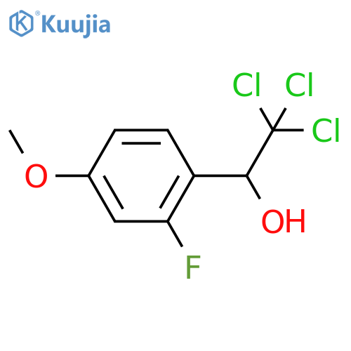 2,2,2-trichloro-1-(2-fluoro-4-methoxyphenyl)ethanol structure
