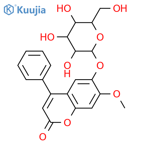 6,7-Dihydroxy-4-phenyl-2H-1-benzopyran-2-one; 7-Me ether, 6-O-β-D-galactopyranoside structure