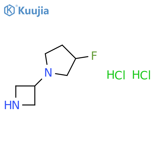 1-(azetidin-3-yl)-3-fluoro-pyrrolidine;dihydrochloride structure
