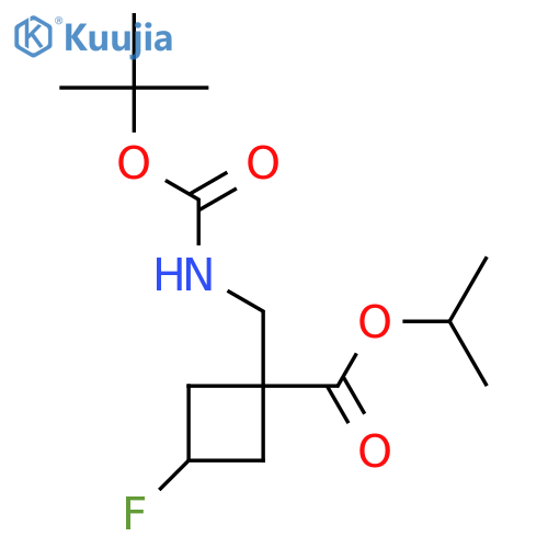 propan-2-yl 1-({[(tert-butoxy)carbonyl]amino}methyl)-3-fluorocyclobutane-1-carboxylate structure
