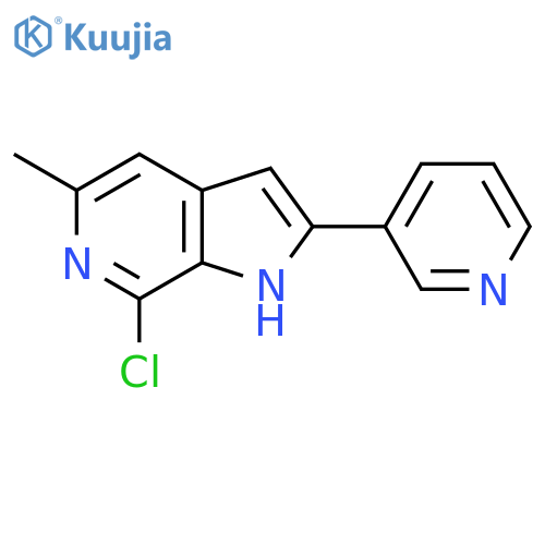 7-Chloro-5-methyl-2-(pyridin-3-YL)-1H-pyrrolo[2,3-C]pyridine structure