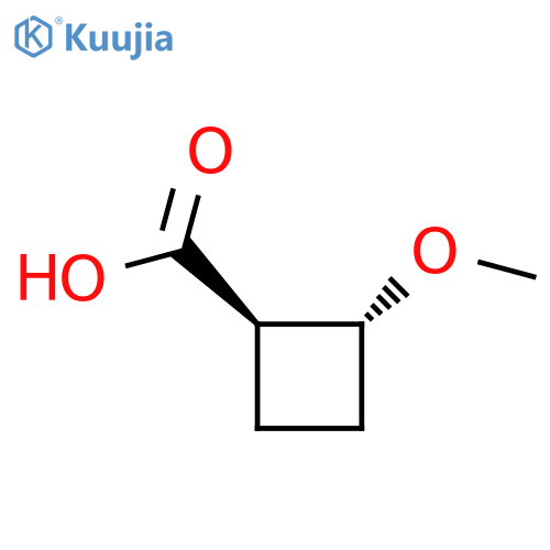 trans-2-methoxycyclobutanecarboxylic acid structure
