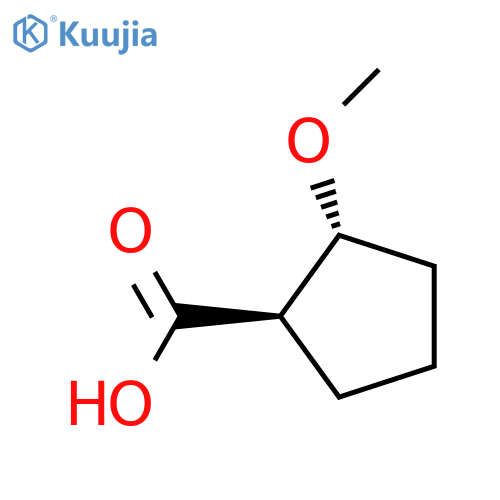 (1R,2R)-2-methoxycyclopentane-1-carboxylic acid structure