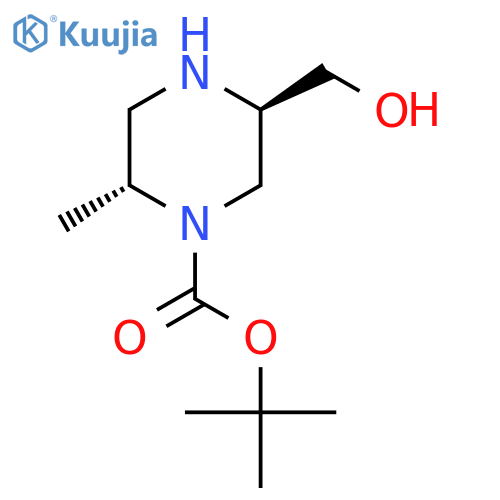 tert-butyl (2R,5R)-5-(hydroxymethyl)-2-methyl-piperazine-1-carboxylate structure