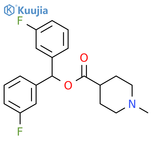 Bis(3-fluorophenyl)methyl 1-methylpiperidine-4-carboxylate structure