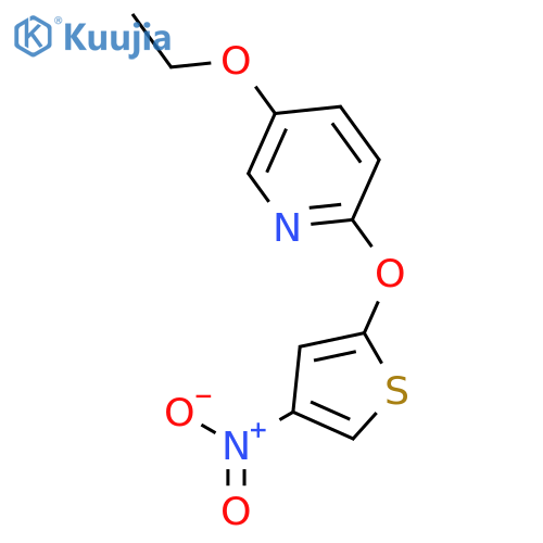 Pyridine, 5-ethoxy-2-[(4-nitro-2-thienyl)oxy]- structure
