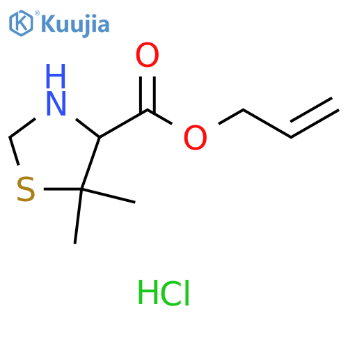 allyl 5,5-dimethylthiazolidine-4-carboxylate hydrochloride structure