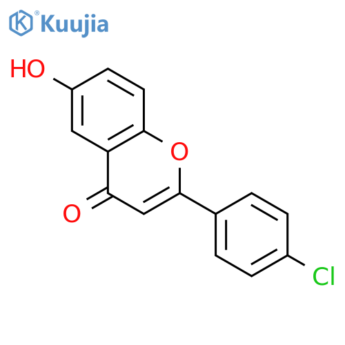 4H-1-Benzopyran-4-one, 2-(4-chlorophenyl)-6-hydroxy- structure