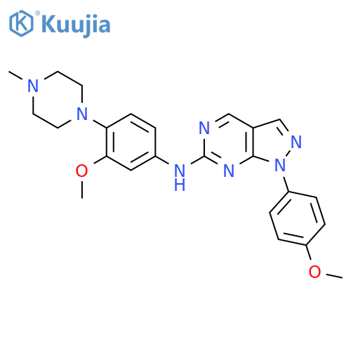 N-[3-Methoxy-4-(4-methyl-1-piperazinyl)phenyl]-1-(4-methoxyphenyl)-6-pyrazolo[3,4-d]pyrimidinamine structure