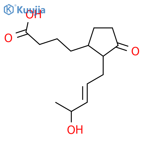 Cyclopentanebutanoic acid, 2-(4-hydroxy-2-pentenyl)-3-oxo- structure