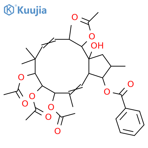5,11-Jatrophadiene-3,7,8,9,14,15-hexol; (2β,3β,5Z,7β,8β,9α,11E,13β,14β,15β)-form, 3-Benzoyl, 7,8,9,14-tetra-Ac structure
