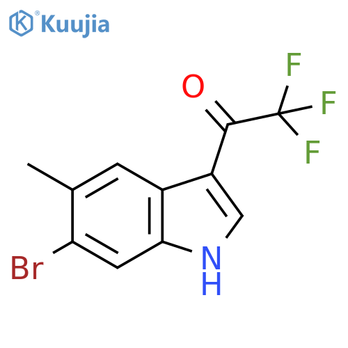 1-(6-Bromo-5-methyl-3-indolyl)-2,2,2-trifluoroethanone structure