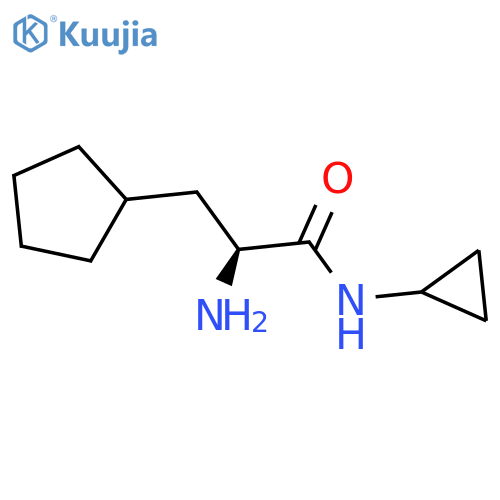 Cyclopentanepropanamide, α-amino-N-cyclopropyl-, (αS)- structure