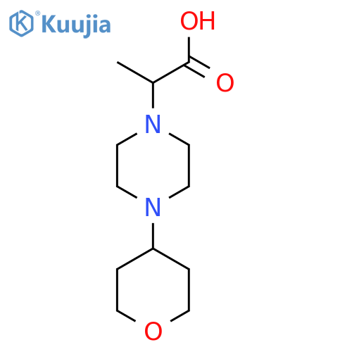 2-[4-(Oxan-4-yl)piperazin-1-yl]propanoic acid structure