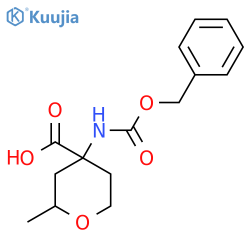 4-{[(Benzyloxy)carbonyl]amino}-2-methyloxane-4-carboxylic acid structure