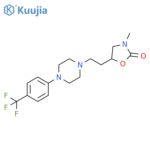 2-Oxazolidinone,3-methyl-5-[2-[4-[4-(trifluoromethyl)phenyl]-1-piperazinyl]ethyl]- structure