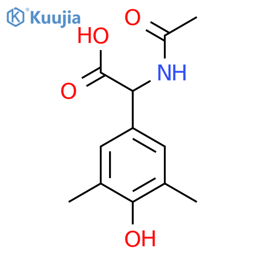 2-acetamido-2-(4-hydroxy-3,5-dimethylphenyl)acetic acid structure