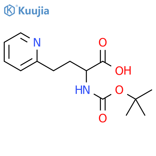 2-{[(tert-butoxy)carbonyl]amino}-4-(pyridin-2-yl)butanoic acid structure