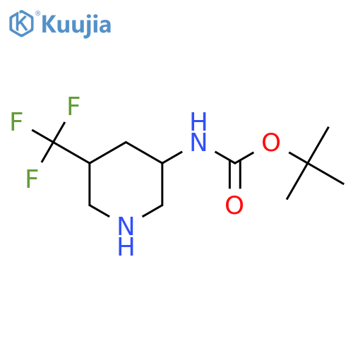 tert-butyl N-[5-(trifluoromethyl)-3-piperidyl]carbamate structure
