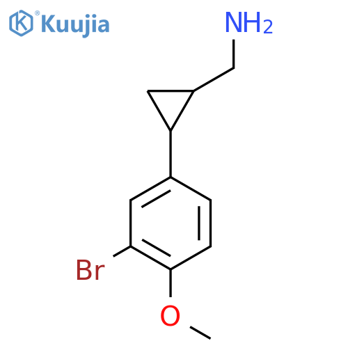 2-(3-bromo-4-methoxyphenyl)cyclopropylmethanamine structure