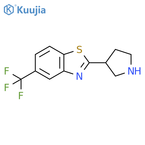 2-(Pyrrolidin-3-yl)-5-(trifluoromethyl)-1,3-benzothiazole structure