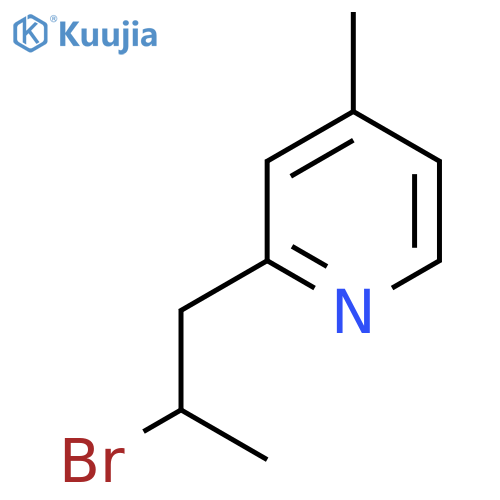 2-(2-bromopropyl)-4-methylpyridine structure