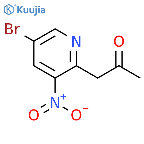 1-(5-bromo-3-nitropyridin-2-yl)propan-2-one structure