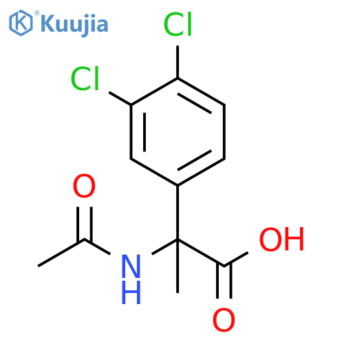 2-(3,4-dichlorophenyl)-2-acetamidopropanoic acid structure