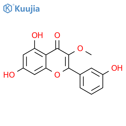 4H-1-Benzopyran-4-one,5,7-dihydroxy-2-(3-hydroxyphenyl)-3-methoxy- structure