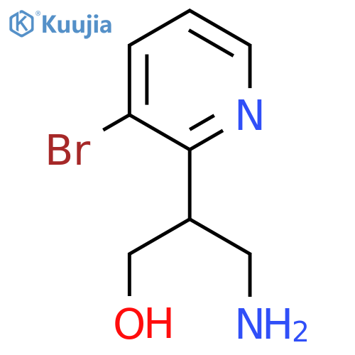 3-amino-2-(3-bromopyridin-2-yl)propan-1-ol structure