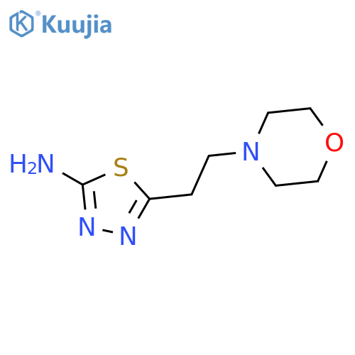 5-[2-(morpholin-4-yl)ethyl]-1,3,4-thiadiazol-2-amine structure