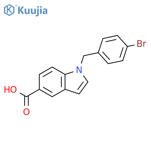 1H-Indole-5-carboxylic acid, 1-[(4-bromophenyl)methyl]- structure