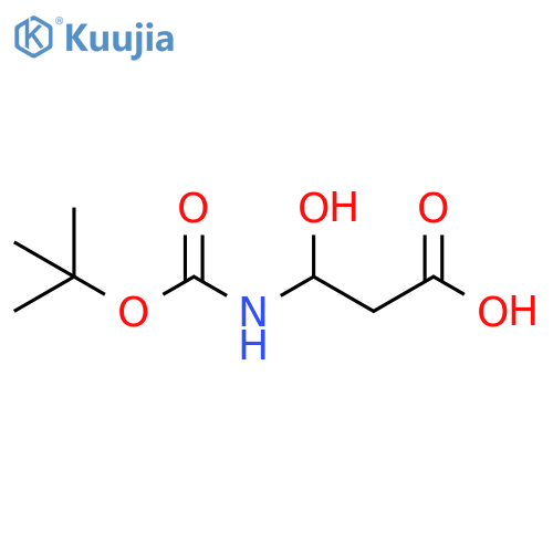 Propanoic acid,3-[[(1,1-dimethylethoxy)carbonyl]amino]-3-hydroxy- structure