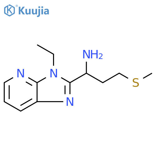 1-(3-ethyl-3H-imidazo[4,5-b]pyridin-2-yl)-3-(methylthio)propan-1-amine structure