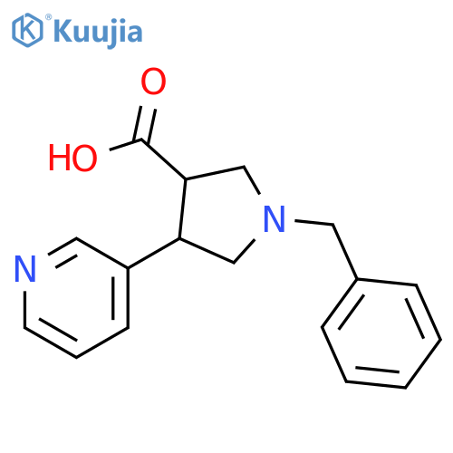 1-benzyl-4-(pyridin-3-yl)pyrrolidine-3-carboxylic acid structure