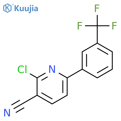 2-chloro-6-3-(trifluoromethyl)phenylnicotinonitrile structure