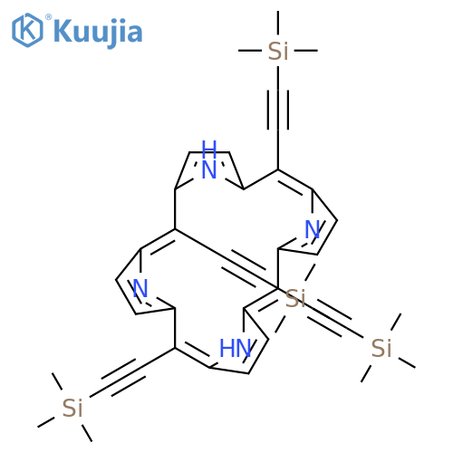 21H,23H-Porphine, 5,10,15,20-tetrakis[(trimethylsilyl)ethynyl]- (9CI) structure