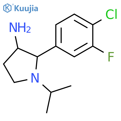 2-(4-chloro-3-fluorophenyl)-1-(propan-2-yl)pyrrolidin-3-amine structure