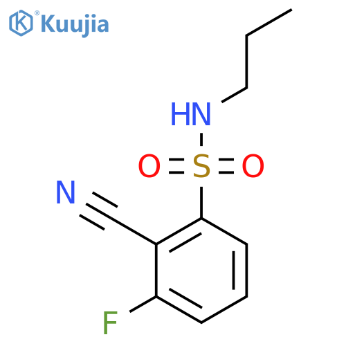 2-cyano-3-fluoro-N-propylbenzene-1-sulfonamide structure