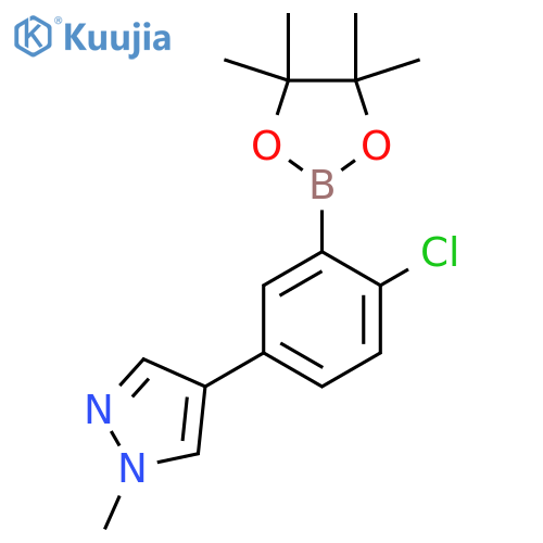 4-4-chloro-3-(4,4,5,5-tetramethyl-1,3,2-dioxaborolan-2-yl)phenyl-1-methyl-1H-pyrazole structure