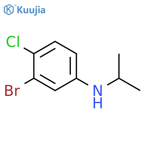 3-bromo-4-chloro-N-(propan-2-yl)aniline structure