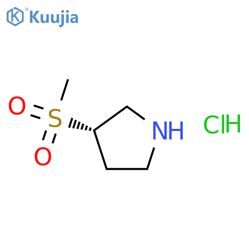 (3S)-3-methanesulfonylpyrrolidine hydrochloride structure